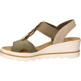 Rieker - Dames Sandaal - Licht Groen - Imitatieleer - Antistress-voetbed