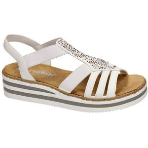 Rieker - V0240 Alabama Weiss - Sandalen - Wit - Ultralicht - Antistress