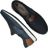 Rieker - Heren Instapschoenen - Zwart - Textiel en Imitatieleer