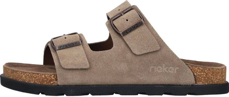 Rieker - 21190 - Herenslippers - Bruin - Echt Leer