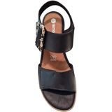 Remonte - Dames Sandalen - Zwart - Leer - Sleehak