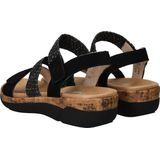 Remonte - Nubuck - Sandalen - Zwart - Suède/Textiel