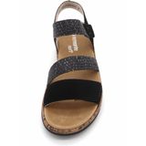 Remonte - Nubuck - Sandalen - Zwart - Suède/Textiel