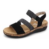 Remonte - Nubuck - Sandalen - Zwart - Suède/Textiel
