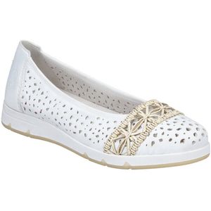 Rieker - L3062-80 - Ballerina - Wit - Imitatieleer - Antislipzool