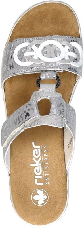 Rieker - 62936 - Damessandalen - Platina Zilver - Zachte Binnenzool