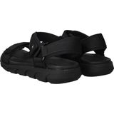 Rieker - Sport Sandalen - Zwart - Textiel - Verstelbare Banden