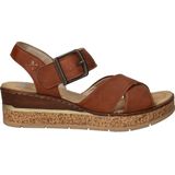 Rieker - Sandalen Hak - Cognac - Kunstleer