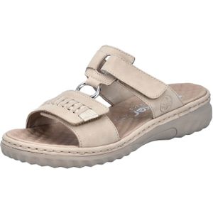Rieker - Slippers - Beige - Synthetisch - Klittenbandsluiting