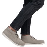 Enkellaarsjes - Lichtbeige - Leer - Vetersluiting - Normale Wijdte