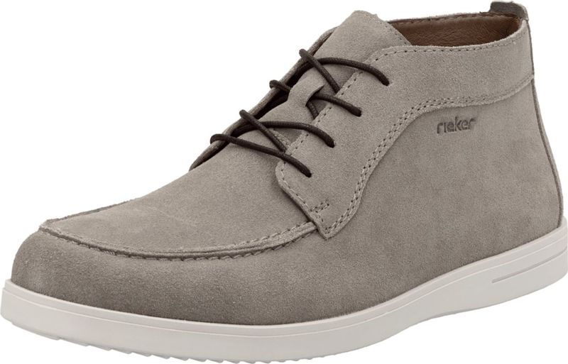 Enkellaarsjes - Lichtbeige - Leer - Vetersluiting - Normale Wijdte