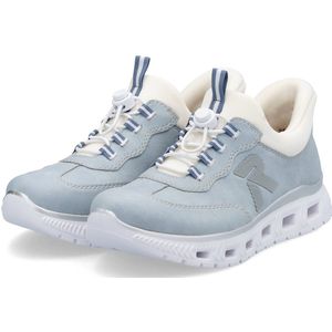 OTTO RIEKER Sport Slip-on Sneakers - Lichtblauw/wit - Instapschoen met Snelsluiting