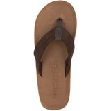 Rieker - Slippers - Bruin - Leren Voetbed - Slip-On