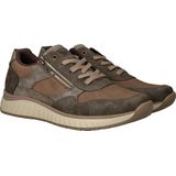 Rieker - Heren Sneakers - Zwart - Leer en Imitatieleer - Rits Sluiting