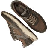 Rieker - Heren Sneakers - Zwart - Leer en Imitatieleer - Rits Sluiting