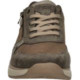 Rieker - Heren Sneakers - Zwart - Leer en Imitatieleer - Rits Sluiting