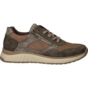 Rieker - Heren Sneakers - Zwart - Leer en Imitatieleer - Rits Sluiting