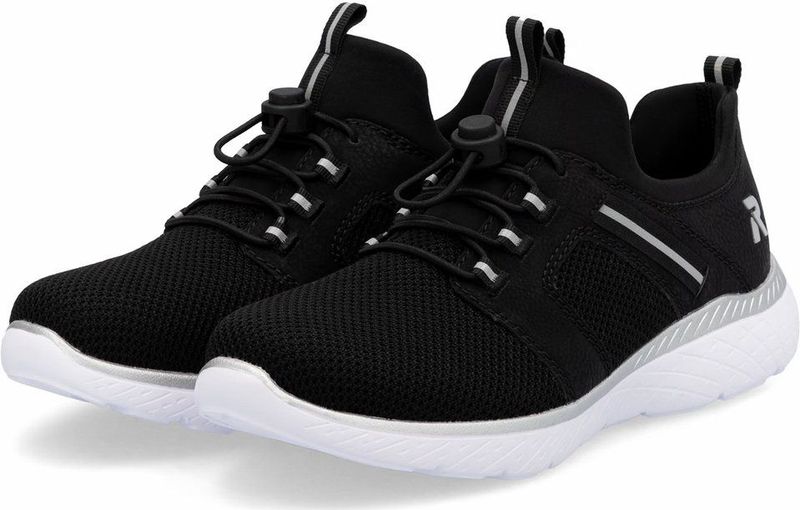 Unikleur - Instapschoen - Zwart - Vrijetijdssneaker - Elastische Sluiting