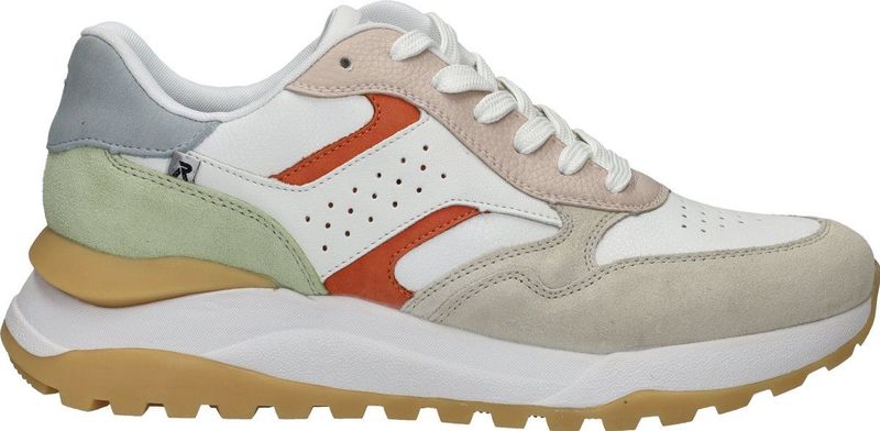 Rieker - Dames Sneaker - Grijs - Suède en Imitatieleer - Chunky Loopzool