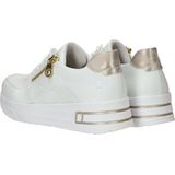 Rieker - Lage Sneakers - Imitatieleer - Zwart - Rits Sluiting