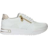 Rieker - Lage Sneakers - Imitatieleer - Zwart - Rits Sluiting