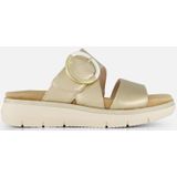 Remonte - Dames Slippers - Grijs - Leer - Verwijderbaar Voetbed