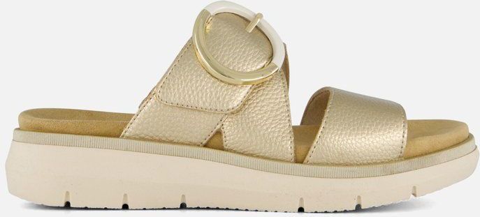 Remonte - Dames Slippers - Grijs - Leer - Verwijderbaar Voetbed