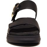 Remonte - Dames - Sandalen - Zwart - Leer, Klittenbandsluiting, Lite 'n Soft Zool