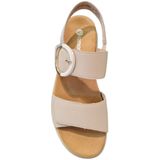 Remonte - Sandalen - Beige - Leer - Klittenbandsluiting