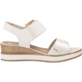 Remonte - Dames Sandalen Sleehak - Wit - Leer