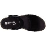 Remonte - Sandalen - Zwart - Comfortabele Plateau Zool - Klittenbandsluiting