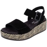 Remonte - Sandalen - Zwart - Comfortabele Plateau Zool - Klittenbandsluiting