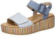 Remonte - Sandalen - Blauw - Comfortabele Plateau Zool