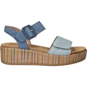 Remonte - Elisabeth Hurley-Collection - Sandalen - Jeansblauw/lichtblauw - Sleehak met Klittenbandsluiting