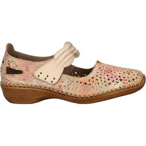 RIEKER - 41399 - Loafers - Beige - Snakeprint - Lichtgewicht