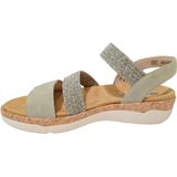 Remonte - Dames Sandaal - Licht Groen - Imitatieleer - Verstelbare Banden