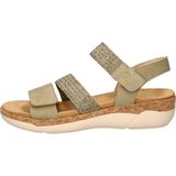 Remonte - Dames Sandaal - Licht Groen - Imitatieleer - Verstelbare Banden