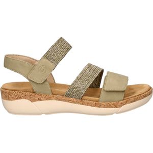 Remonte - Dames Sandaal - Licht Groen - Imitatieleer - Verstelbare Banden