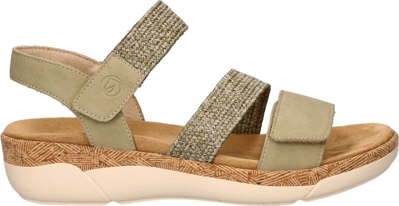 Remonte - Dames Sandaal - Licht Groen - Imitatieleer - Verstelbare Banden