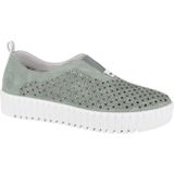 Rieker - Instappers - Groen - Antistress Voetbed - Luchtig Gaatjes Motief