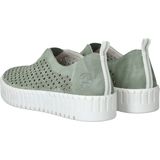 Rieker - Instappers - Groen - Antistress Voetbed - Luchtig Gaatjes Motief