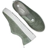 Rieker - Instappers - Groen - Antistress Voetbed - Luchtig Gaatjes Motief
