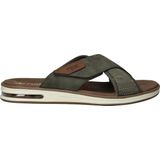 Rieker - Slippers - Kaki - Klittenbandsluiting - Sleehak