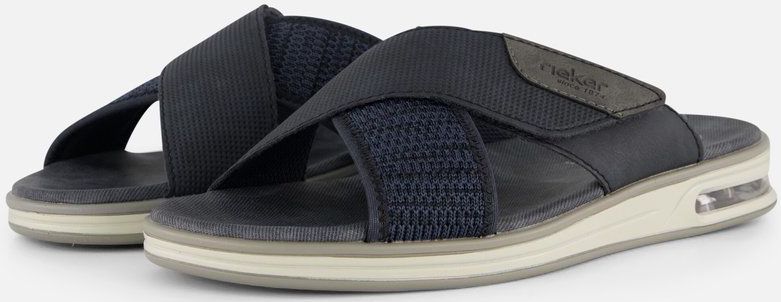 Rieker - Knittecht Morelia - Slippers - Blauw - Imitatieleer