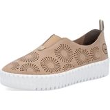 Rieker Instappers - Dames - Beige - Luchtig Ontwerp voor Brede Voet