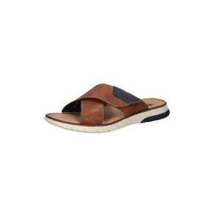 Rieker - Heren - Pantoffels & Slippers - Cognac - Leer