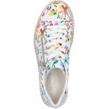 Rieker - Plateausneakers - Wit multi - Veterschoen - Sneaker met Zijrits