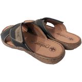 Rieker - Jaipur Morelia - Slippers - Blauw - Imitatieleer