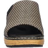 Rieker - Dames Slipper - Zwart Multi - Textiel - Antistress Voetbed