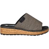 Rieker - Dames Slipper - Zwart Multi - Textiel - Antistress Voetbed